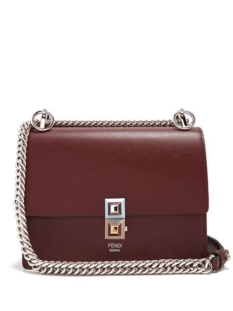 fendi kan i small leather cross body bag|small Fendi bag with strap.